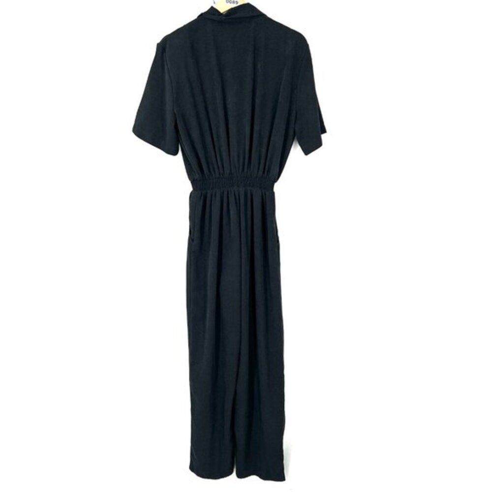 Vintage 90s Saint Germain Paris boiler suit jumpsuit short sleeve black S - Picture 16 of 16